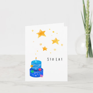 Sto lat polnischen Geburtstag nad herzlichen Glück Karte