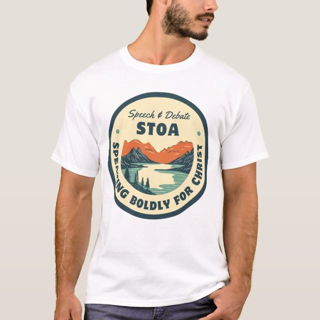 Stoa Mens Mountain Logo T-Shirt (Vorderseite)