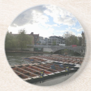 Stocherkähne auf dem Fluss-Nocken in Cambridge Getränkeuntersetzer
