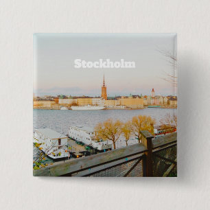 Stocholm, Schweden Souvenir Button