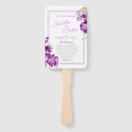 Stock Blume lila Hochzeitsprogramm für Wasserfarbe Fächer