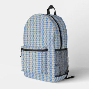 Stock Candystripe Blue Tan Bedruckter Rucksack