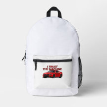 Stock Car Grafik-Rucksack | Ich vertraue der Masch