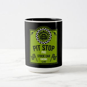 Stock Car Racing-Geschenk Zweifarbige Tasse