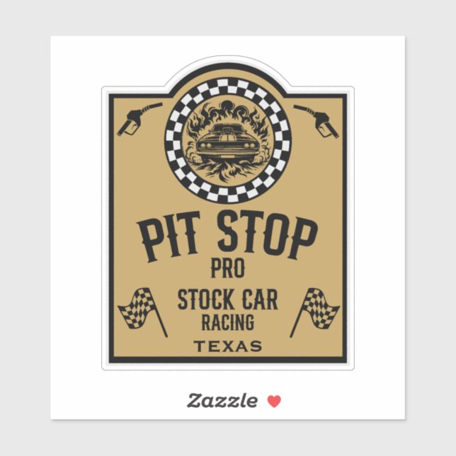 Stock Car Racing Gift Aufkleber (Blatt)