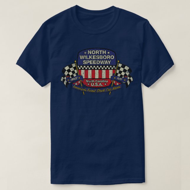 Stock Car Racing North Wilkesboro Speedway 1947 T-Shirt (Design vorne)