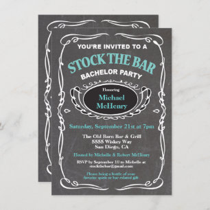 Stock der Einladung des Bar-Junggesellen