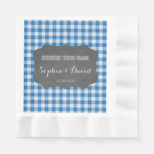 Stock die Bar Chalkboard Gingham Couples Dusche Serviette