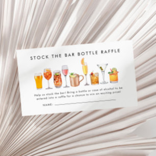 Stock die Bar Couples Duschflasche Raffle Ticket Begleitkarte