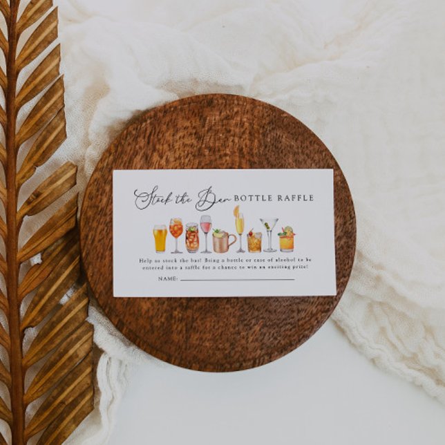 Stock die Bar Couples Duschflasche Raffle Ticket Begleitkarte (Von Creator hochgeladen)
