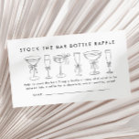 Stock die Bar Couples Duschflasche Raffle Ticket Begleitkarte<br><div class="desc">Das ist ein Bestand, auf dem die Bar die Flaschenverlosung mit wunderschönen Aquarellgetränken und einem eleganten Schriftart-Paring versehen. // Für die passenden Artikel besuchen Sie bitte die Kollektion "STOCK THE BAR" im aufregenden by Nicole Zazzle Store. * Wenn Ihnen dieses Design gefällt, Sie es aber nicht für etwas finden, das...</div>