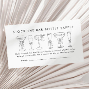 Stock die Bar Couples Duschflasche Raffle Ticket Begleitkarte