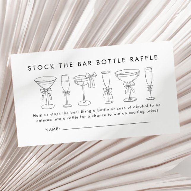 Stock die Bar Couples Duschflasche Raffle Ticket Begleitkarte (Von Creator hochgeladen)