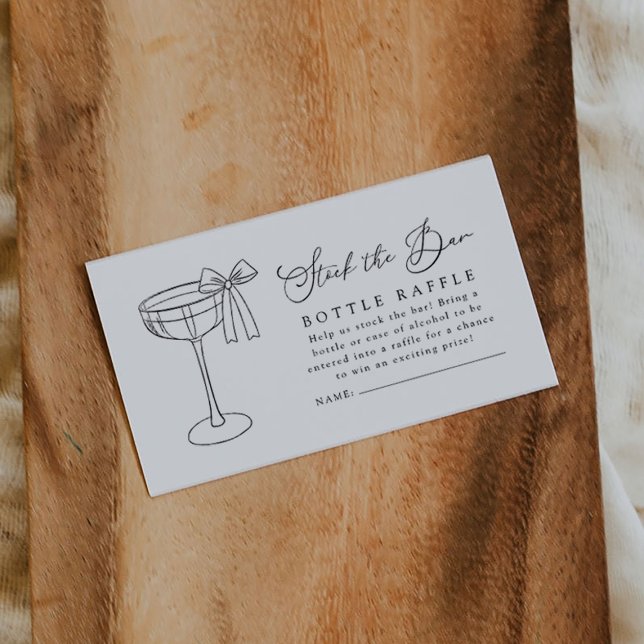 Stock die Bar Couples Duschflasche Raffle Ticket Begleitkarte (Von Creator hochgeladen)