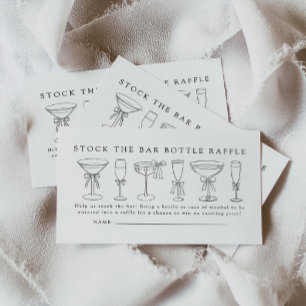 Stock die Bar Couples Duschflasche Raffle Ticket Begleitkarte