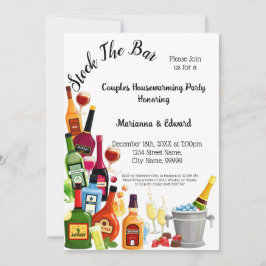 Stock die Bar Couples Housewarming Party Einladung