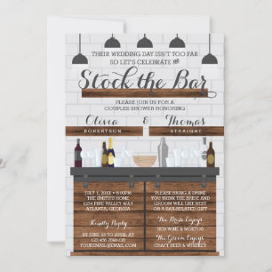 Stock die Bar-Dusche, Bauernstil Einladung