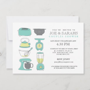 Stock die Küche Paare Dusche Party Einladung