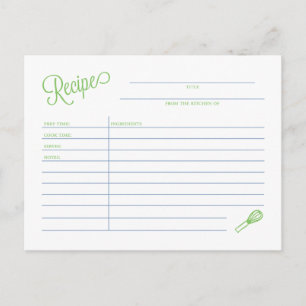 Stock die Küche   Rezept Card Postkarte