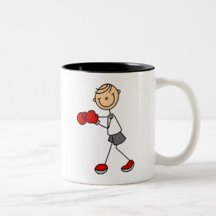 Stock-Figur-Boxen-Tasse Zweifarbige Tasse