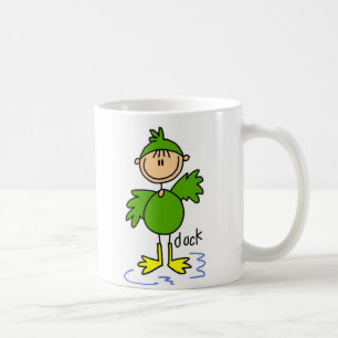 Stock-Figur in Entenkostüm Tasse