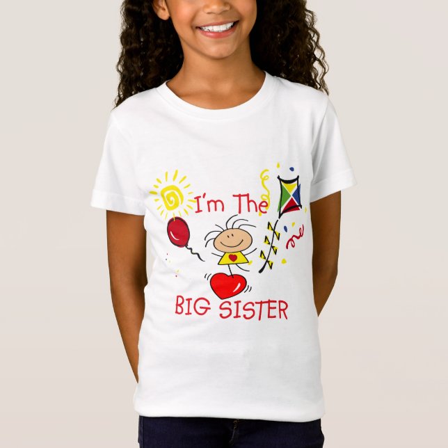 Stock Fiigure große Schwester-Mädchen T-Shirt (Vorderseite)