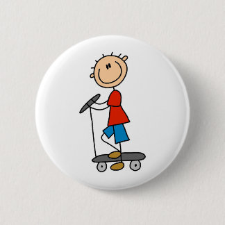 Stock-Junge auf Roller Button
