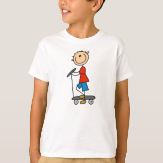 Stock-Junge auf Roller T-Shirt