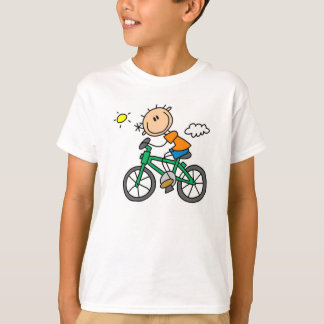 Stock-Jungen-Reitfahrrad T-Shirt