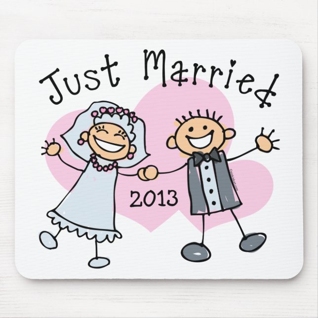 Stock-Leute gerade verheiratet Mousepad (Vorne)
