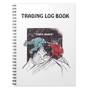 Stock Market Bull and Bären Notebook. Notizblock