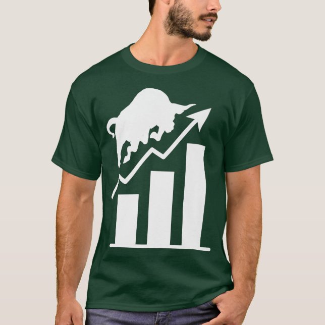 Stock Market Trading Charging Bull Day Trader T-Shirt (Vorderseite)