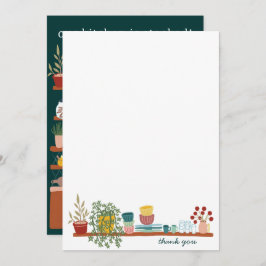 STOCK THE KITCHEN Bridal Shower CUSTOM Cute Dankeskarte