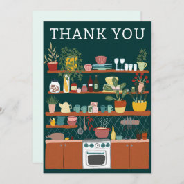 STOCK THE KITCHEN Bridal Shower CUSTOM Cute Dankeskarte