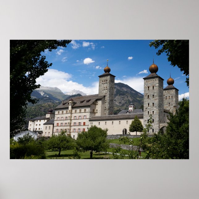 Stockalper Palace, Brig-Glis, Schweiz Poster (Vorne)