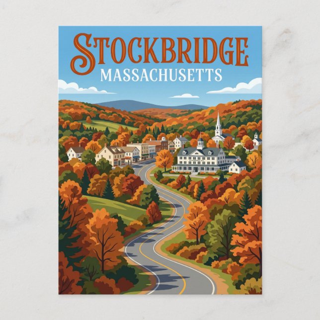 Stockbridge USA Postkarte (Vorderseite)