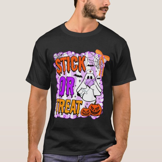Stöcke oder Behandlungs-Geist-Krankenschwester Lus T-Shirt (Vorderseite)