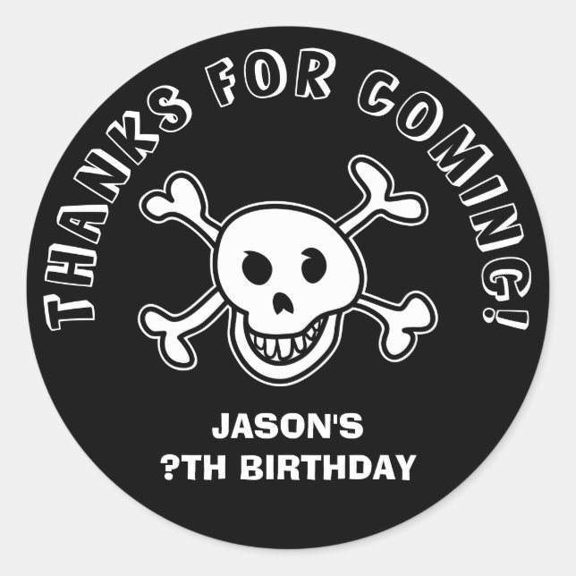 Stöcke und Kreuzbeinkleber Runder Aufkleber (Vorderseite)