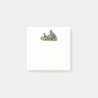Stockente duckt Anmerkungen des Post-It3x3