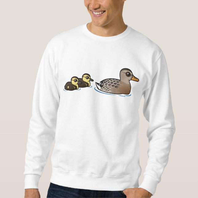 Stockente u. zwei Entlein Sweatshirt (Vorderseite)
