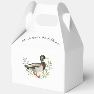 Stockente Weiß Vintage Babyparty Geschenkschachtel