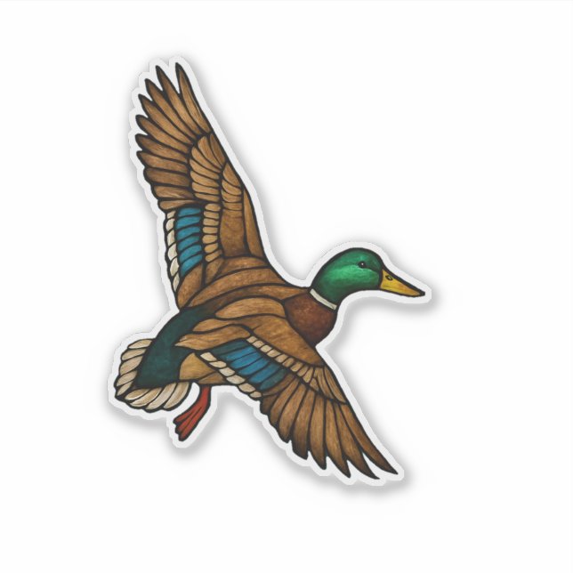 Stockenten-Aufkleber Aufkleber (Vorderseite)