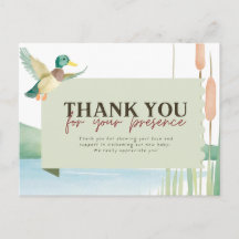 Stockenten-Baby-Shower-Dankeskarten-Postkarte