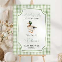 Stockenten-Baby-Shower-Willkommensschild-Vorlage,G