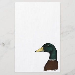 Stockenten-Drake-Kopf Briefpapier