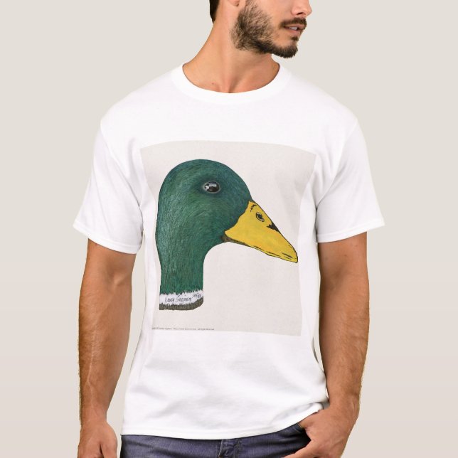 Stockenten-Ente (Drake), Aquarell T-Shirt (Vorderseite)