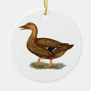 Stockenten-Enten-Henne Keramik Ornament