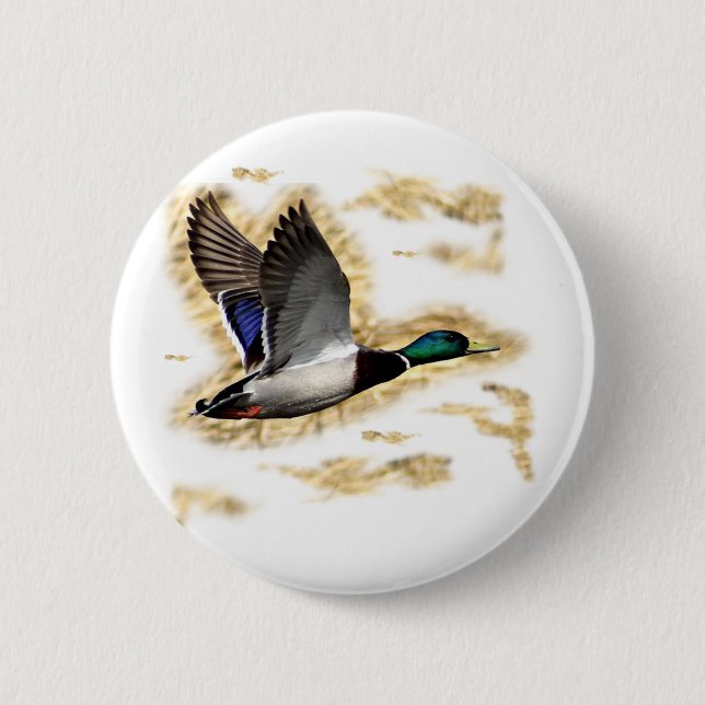 Stockenten-Enten-Jagd Button (Vorderseite)