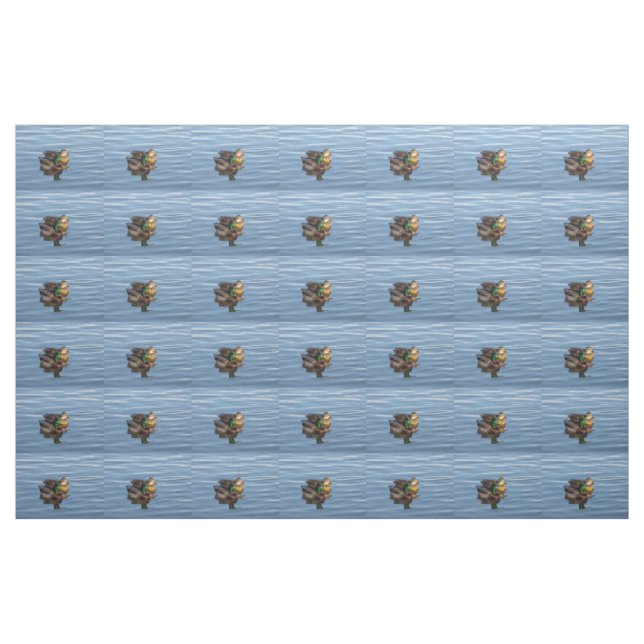 Stockenten-Enten-Paar-Gewebe Stoff (Fat Quarter (45,7 x 55,9 cm))