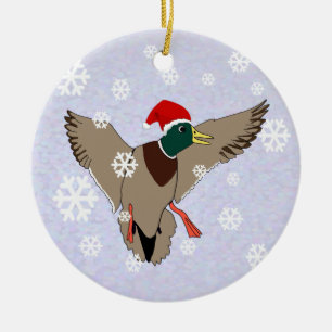 Stockenten-Enten-Sankt-Weihnachten Keramikornament